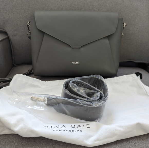 mini baie Handbags - Mini baie Audrey in slate color